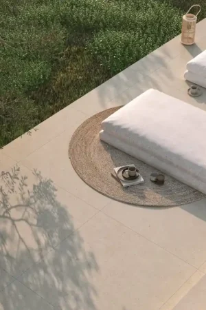 carrelage terrasse SOMPORT SAND 90x90 cm effet béton antidérapant R11 Réduction